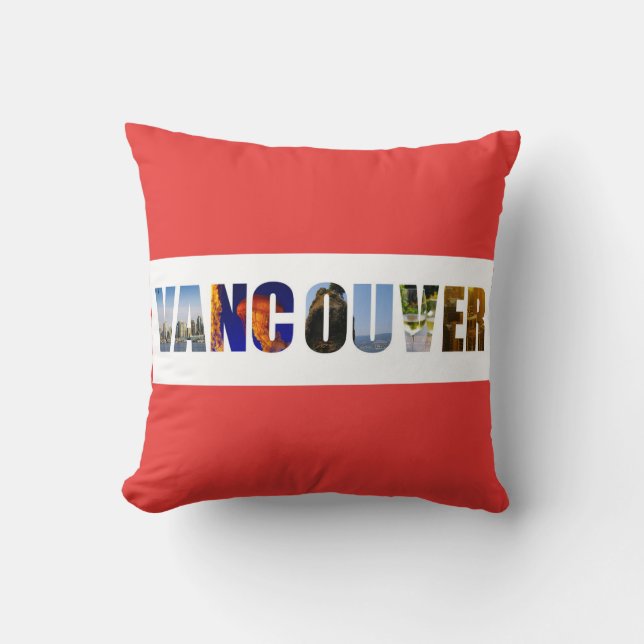 Vancouver Canada Travel Photos Throw Pillow (Front)