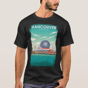 Vancouver Canada Travel Poster  T-Shirt