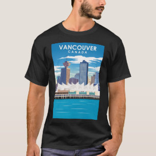 Vancouver Canada Vintage Minimal Travel Poster T-Shirt