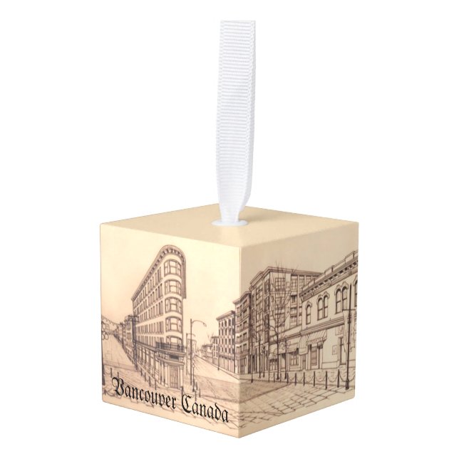 Vancouver Christmas Ornament Personalized Souvenir (Front Angled)