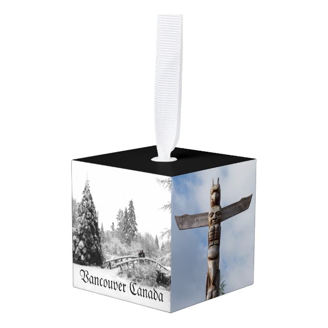 Vancouver Christmas Ornament Personalized Souvenir (Front Angled)
