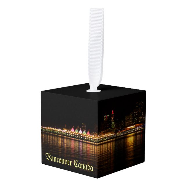 Vancouver Christmas Ornament Personalized Souvenir (Front Angled)