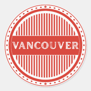 Vancouver City Pride Emblem – Canadian Identity Classic Round Sticker