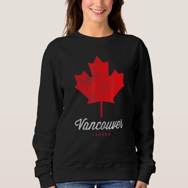 Vancouver Classic Vintage Retro Canada Maple Leaf Sweatshirt (Front)