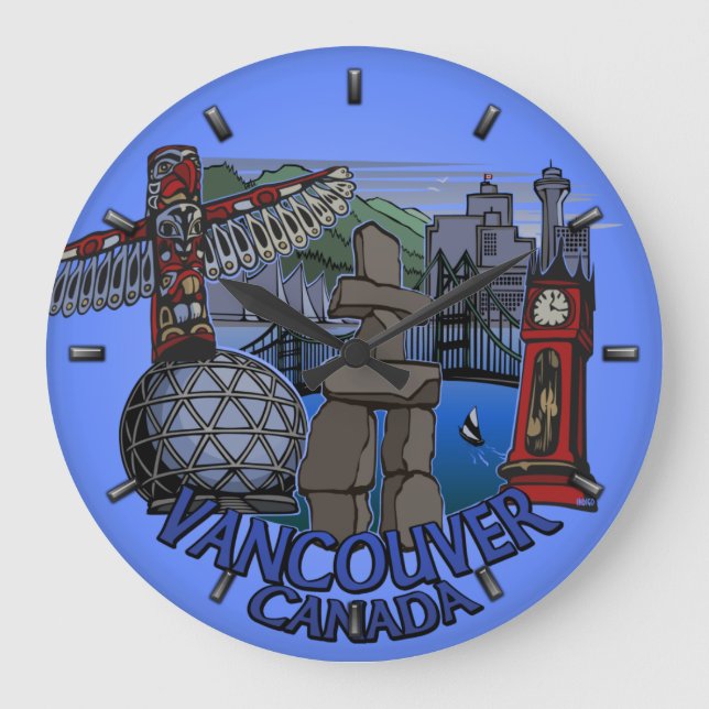 Vancouver Clock Gifts Decor First Nations Clock (Front)