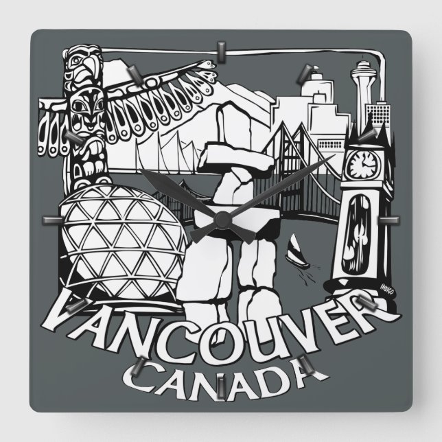 Vancouver Clock Gifts Decor First Nations Clock (Front)