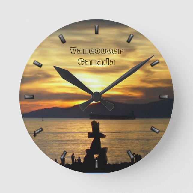 Vancouver Clock Personalized Vancouver Wall Clock (Front)