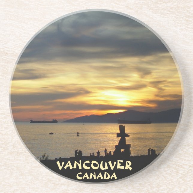 Vancouver Coaster Inukshuk Vancouver Souvenir Coas (Front)