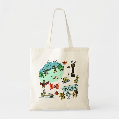 Vancouver cute animals shopping tote