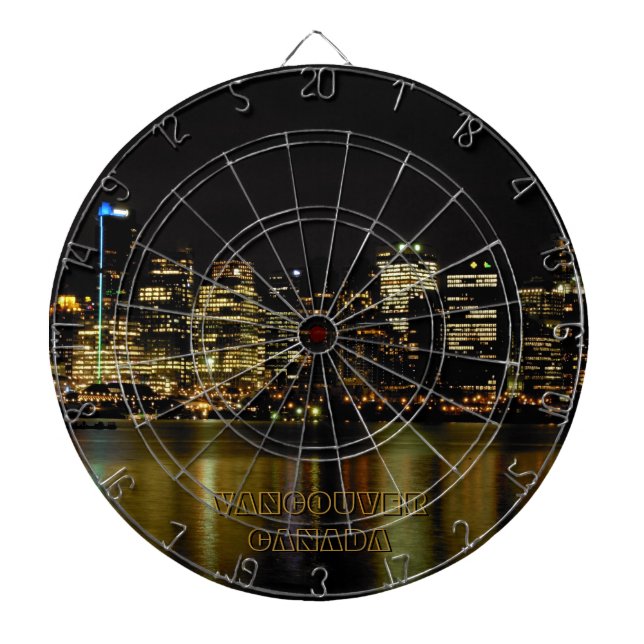 Vancouver Dartboard Vancouver Souvenir Dartboard With Darts (Front)