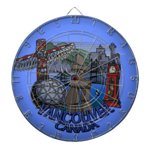 Vancouver Dartboard Vancouver Souvenir Dartboard With Darts
