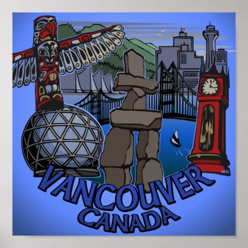 Vancouver First Nations Poster Landmark Art Decor | Zazzle