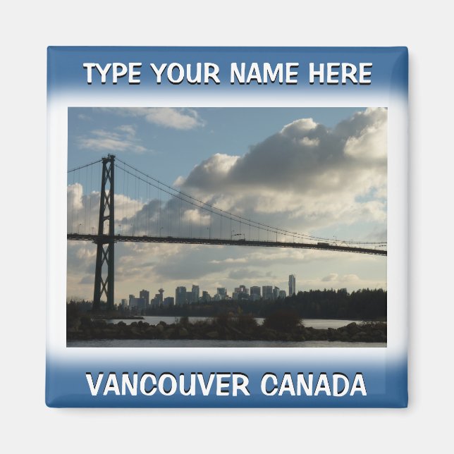Vancouver Fridge Magnets Personalized Souvenir (Front)