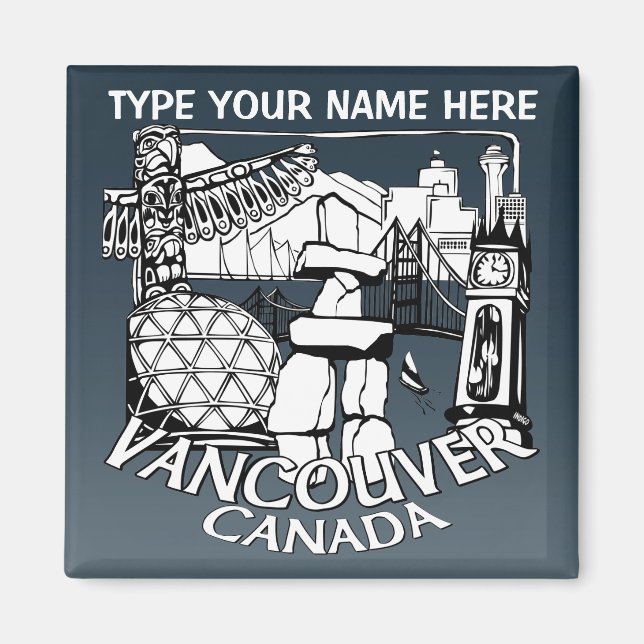 Vancouver Fridge Magnets Personalized Souvenir (Front)