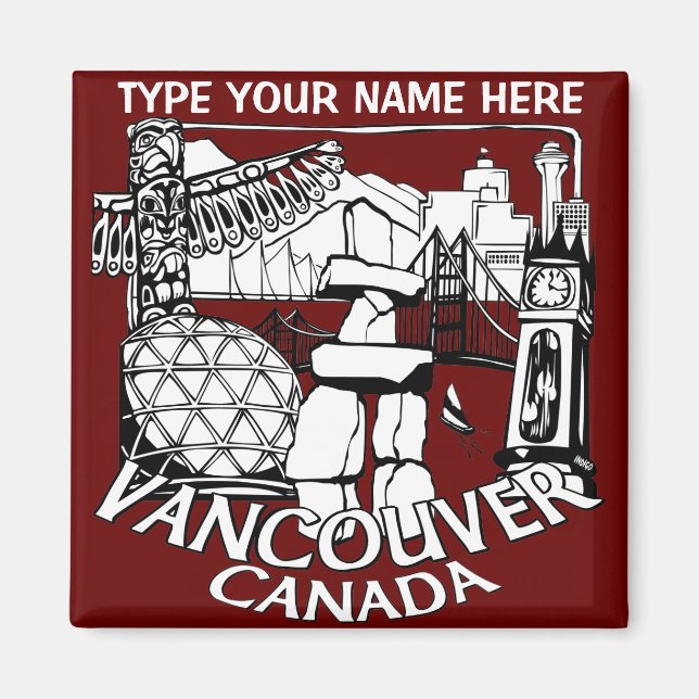Vancouver Fridge Magnets Personalized Souvenir (Front)