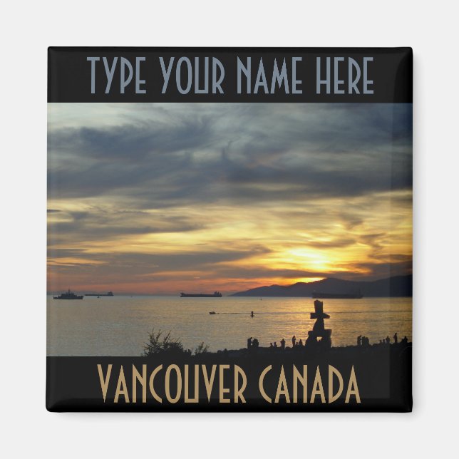 Vancouver Fridge Magnets Personalized Souvenir (Front)