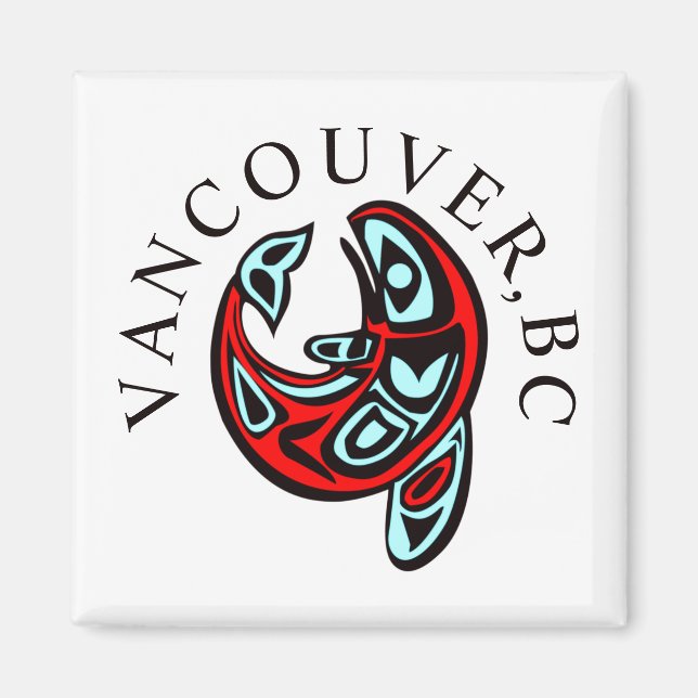 Vancouver Haida Orca Totem Tattoo Killer Whale Magnet (Front)