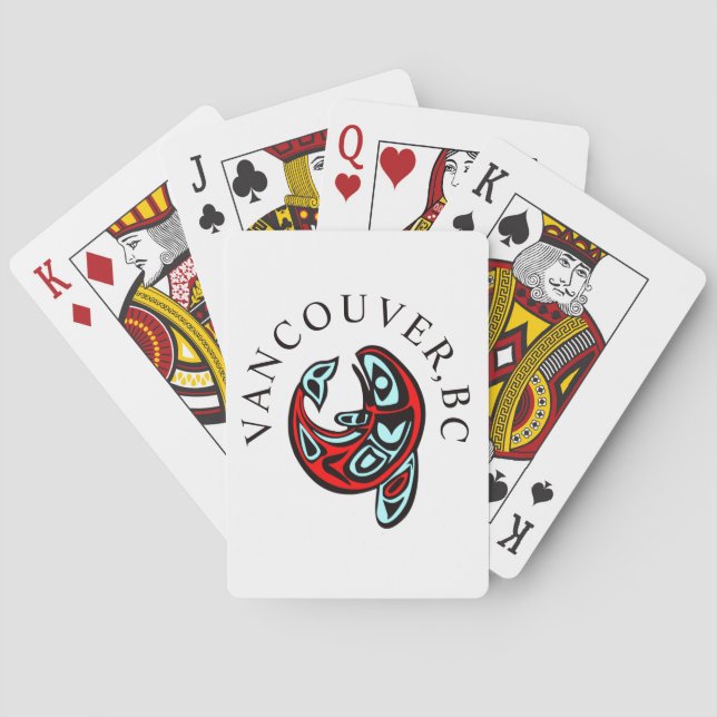 Vancouver Haida Orca Totem Tattoo Killer Whale Poker Cards (Back)