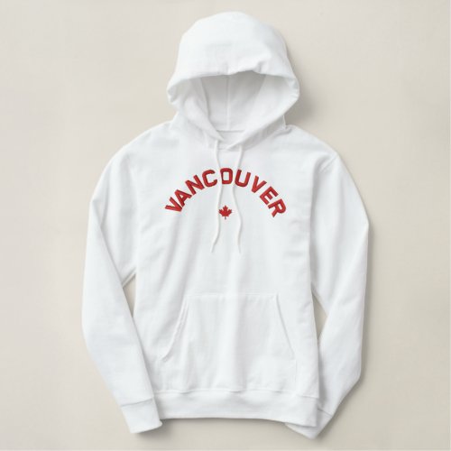 Vancouver Hoodie _ Red Canada Maple Leaf