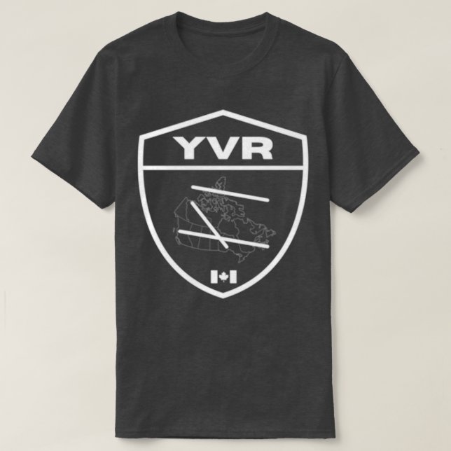 Vancouver International Airport YVR Crest  T-Shirt (Design Front)