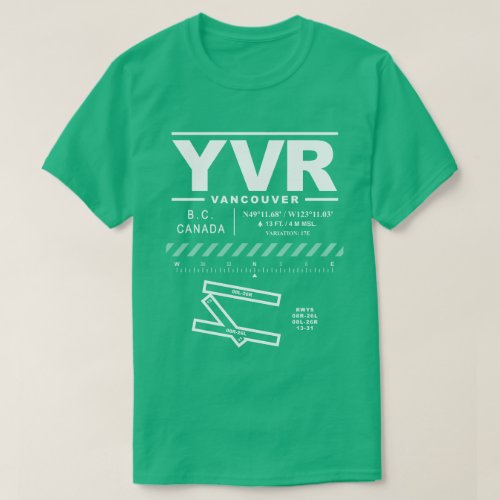 Vancouver International Airport YVR T_Shirt