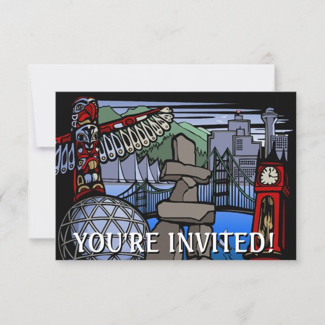 Vancouver Invitations Personalized Vancouver RSVP (Front)