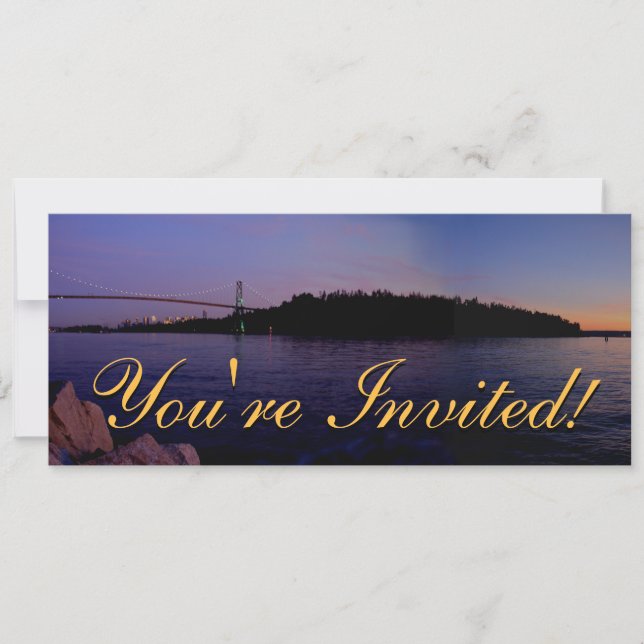 Vancouver Invitations Personalized Vancouver RSVP (Front)