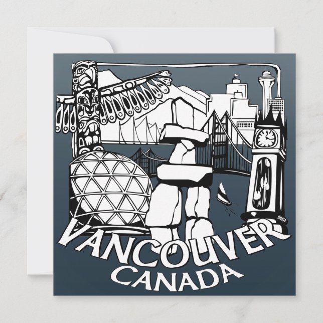 Vancouver Invitations Personalized Vancouver RSVP (Front)