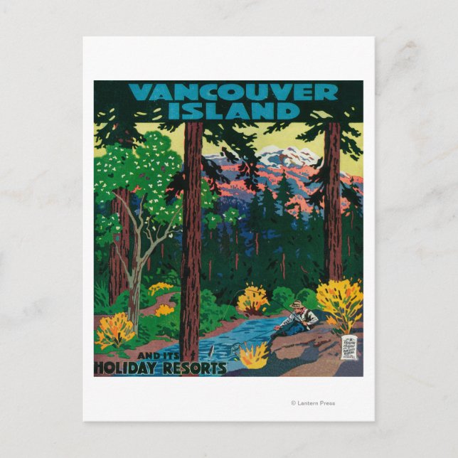 Vancouver Island Advertising Poster Postcard (Front)
