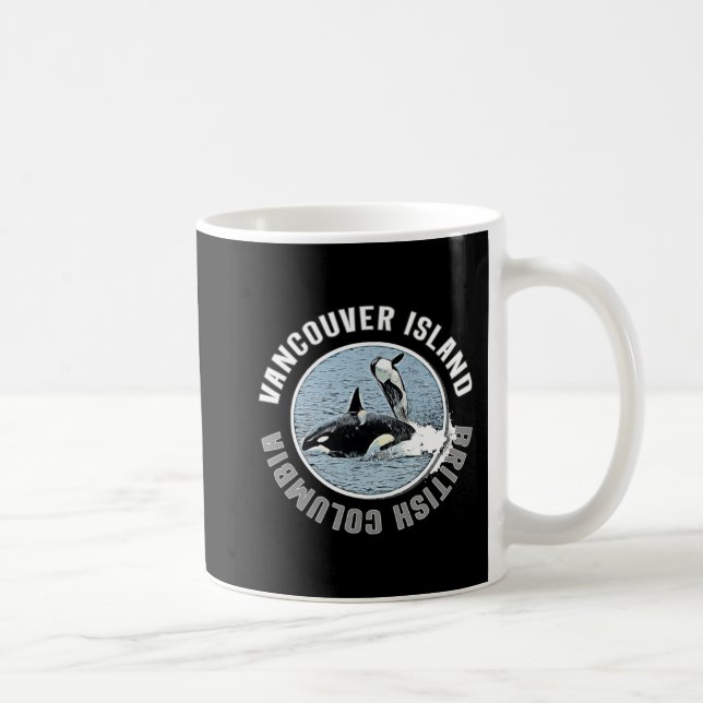 Vancouver Island BC Canada Orca Whales Adventure K Coffee Mug (Right)