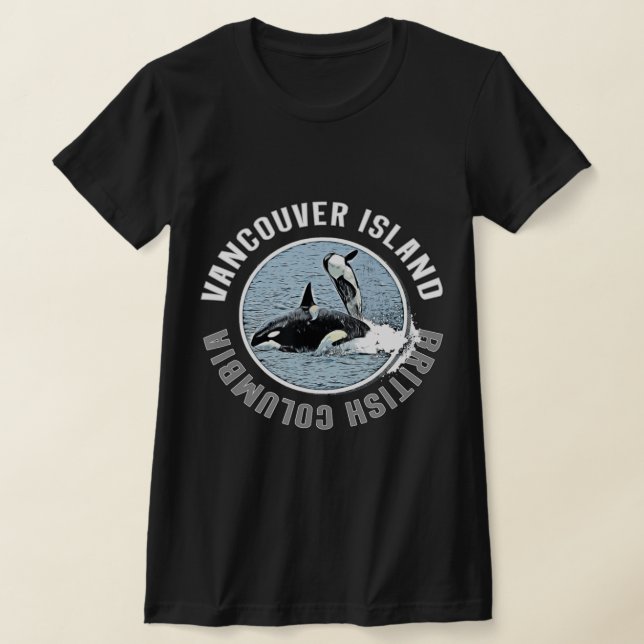 Vancouver Island BC Canada Orca Whales Adventure K T-Shirt (Laydown)