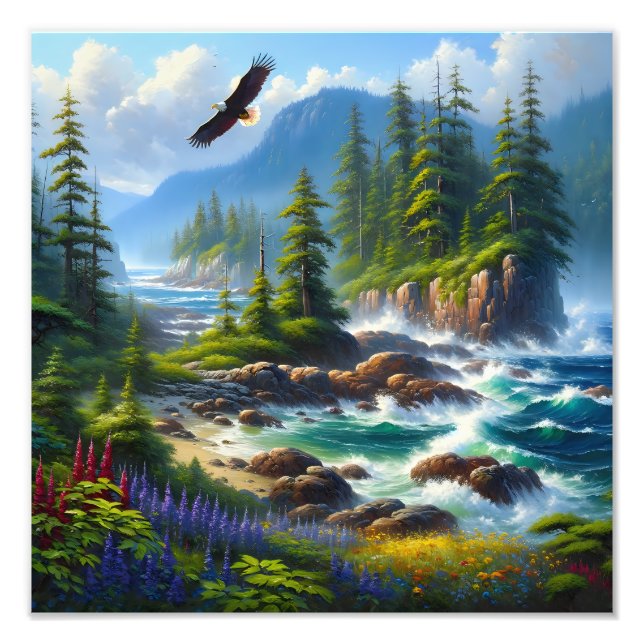 Vancouver Island Nature inspired Digital Art  Photo Print (Front)