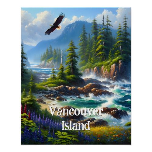 Vancouver Island Nature inspired Digital Art  Poster