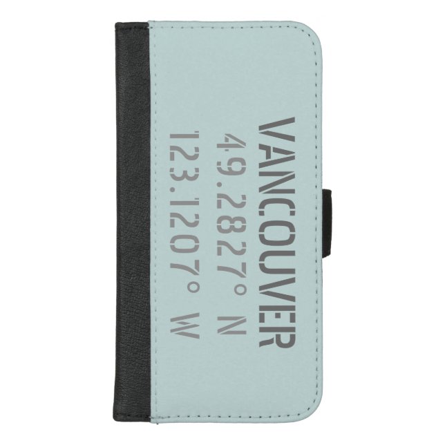 Vancouver Latitude Longitude iPhone Wallet (Front)