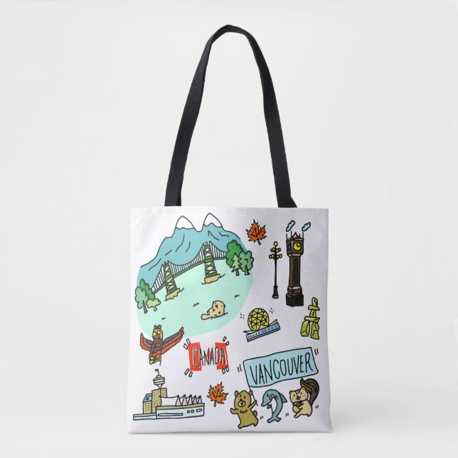 Vancouver lovers tote cute animals bag (Front)