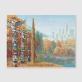Vancouver Magnet Card Totem Pole Fridge Magnets (Front)