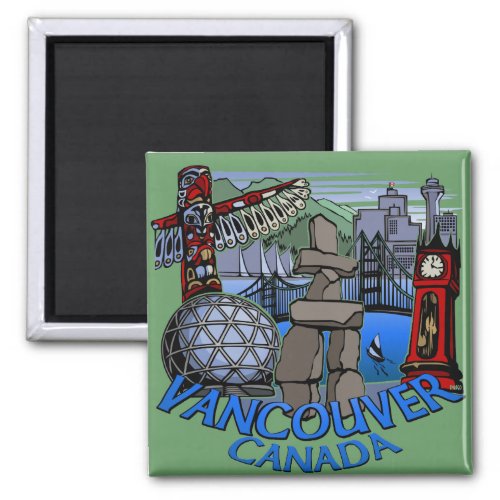 Vancouver Magnet Souvenir Magnet Buttons  Gifts