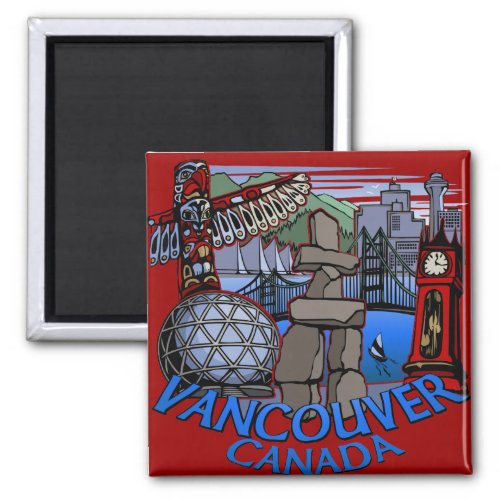 Vancouver Magnet Souvenir Magnet  Vancouver  Gifts