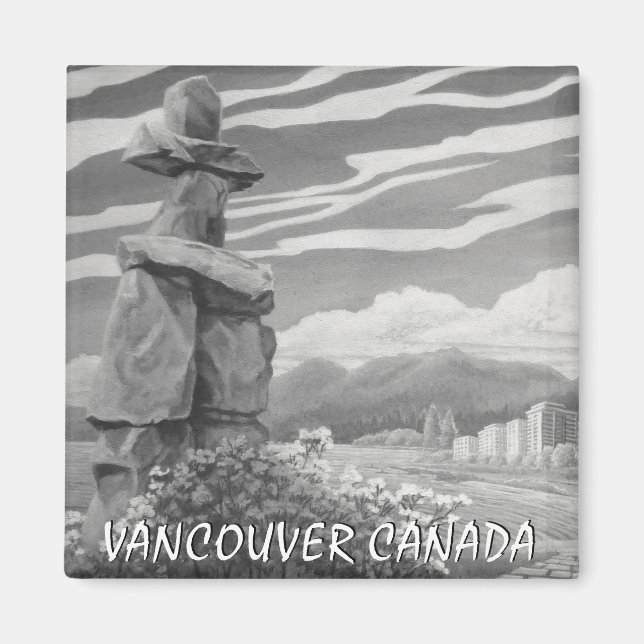 Vancouver Magnet Souvenir Vancouver Landmark Gifts (Front)