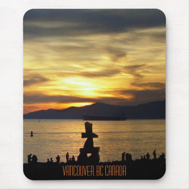 Vancouver Mousepad Souvenir Vancouver Sunset Gifts (Front)