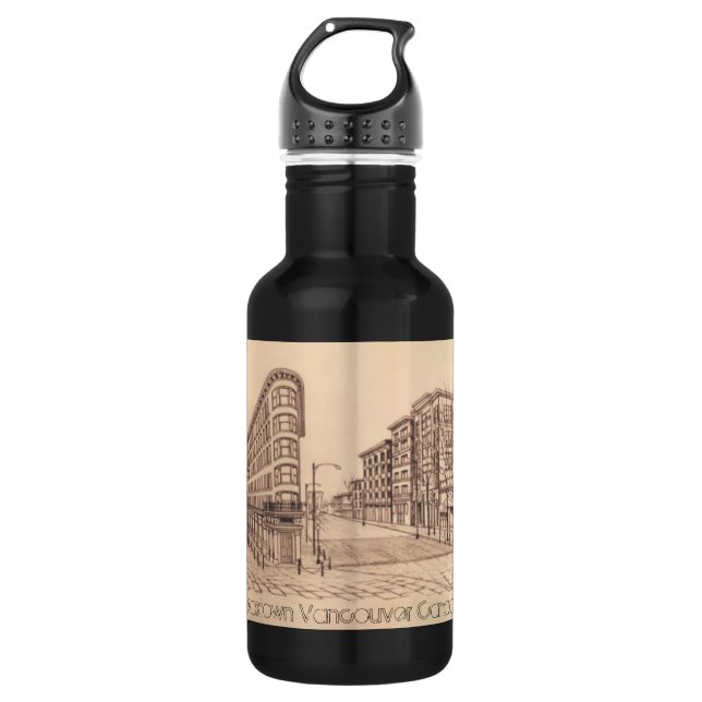 Vancouver Personalized Gastown Stainless Steel Water Bottle (Front)