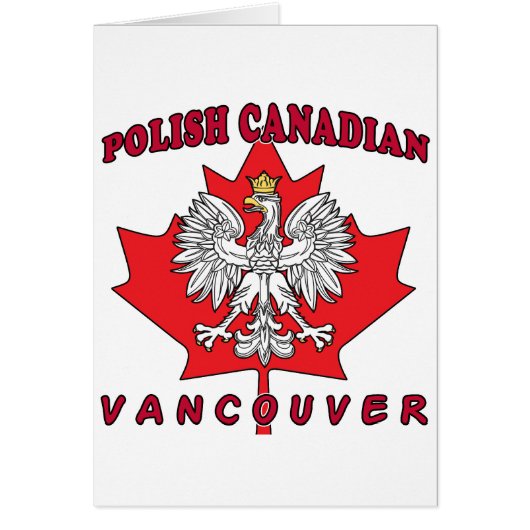 Vancouver Polish Canadian Leaf Cards (Front)