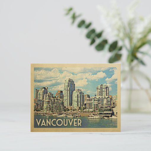 Vancouver Postcard Canada Vintage Travel | Zazzle