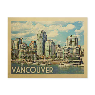 Vancouver Postcard Canada Vintage Travel
