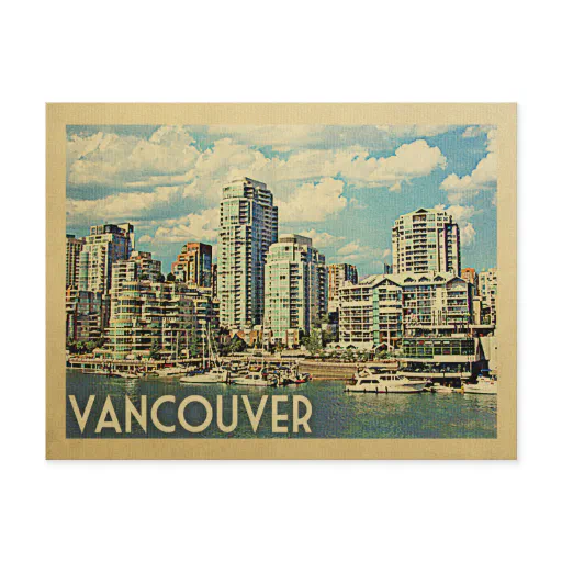 Vancouver Postcard Canada Vintage Travel