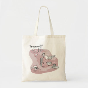 Vancouver Poster - pink Tote Bag
