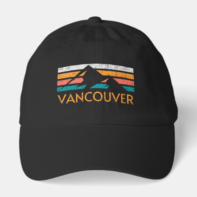 Vancouver Retro Mountains  Hat (Front)
