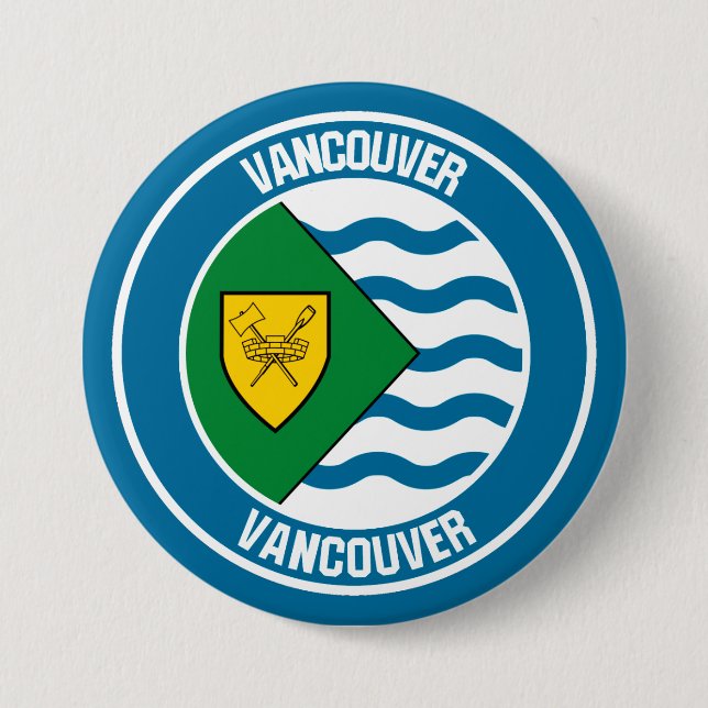 Vancouver Round Emblem Button (Front)