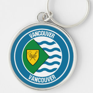 Vancouver Round Emblem Keychain