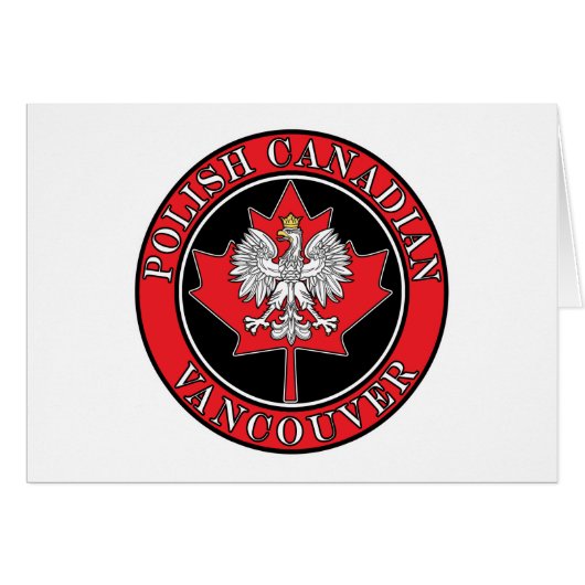 Vancouver Round Polish Canadian Leaf Cards (Front Horizontal)